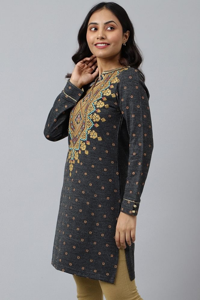 Buy Handmade Lucknowi Khadi Cotton Embroidered A-line Kurti Pant for  Women's Women Beautiful Embroidery Pure Khadi Cotton Aline Kurti Pant Set  Online in India - Etsy